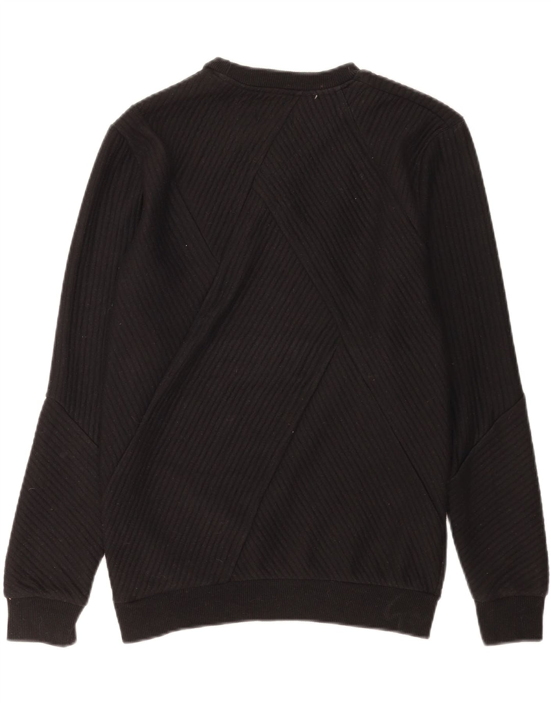 Zara Mens Sweatshirt Jumper Medium Black Cotton