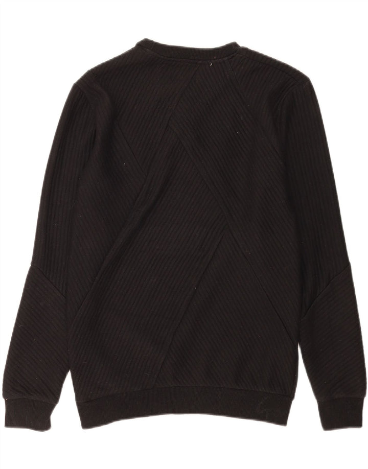Zara Mens Sweatshirt Jumper Medium Black Cotton