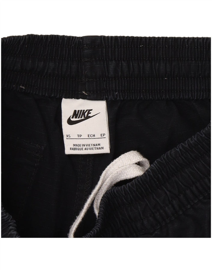 Calça cargo feminina NIKE reta UK 4 XS preta algodão