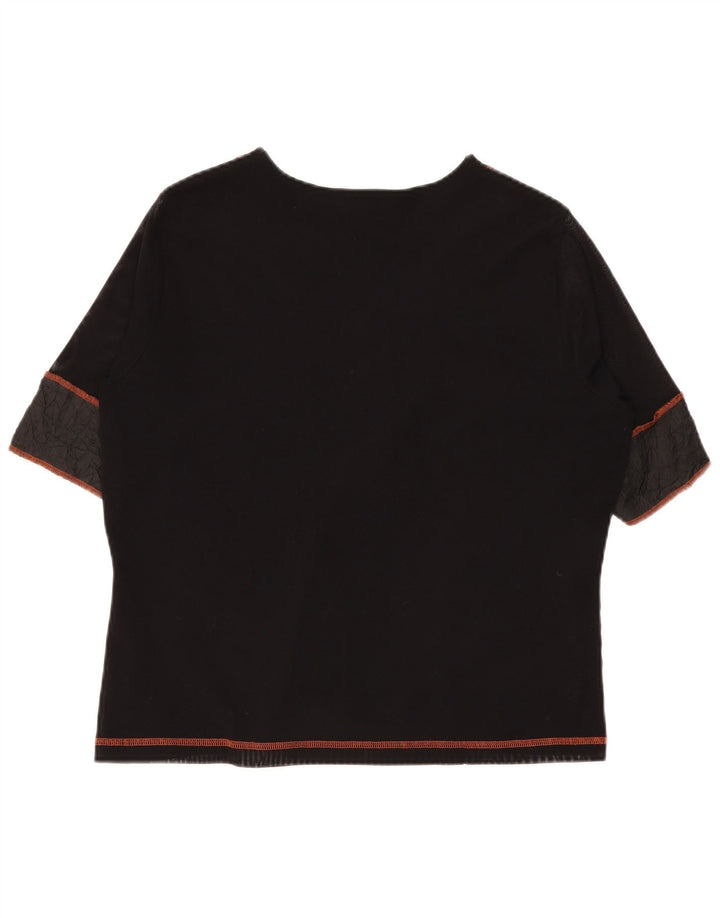 Gerry Weber Damebluse Top UK 16 Large Black Colourblock