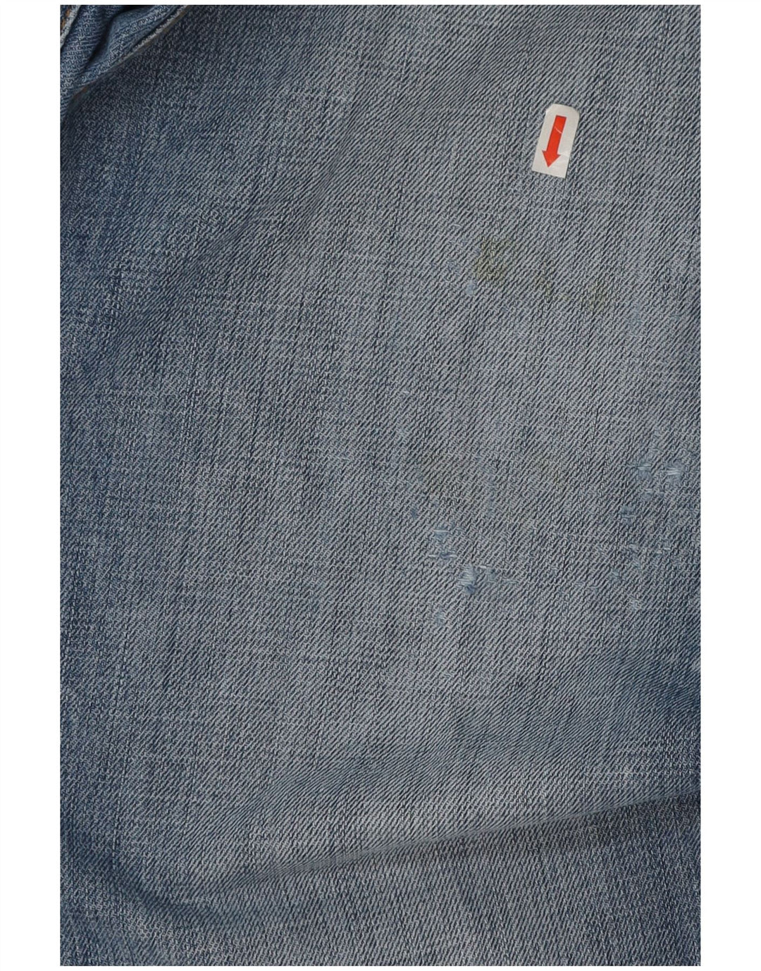 Calvin Klein Mens Distressed Straight Jeans W33 L27 Blue Cotton