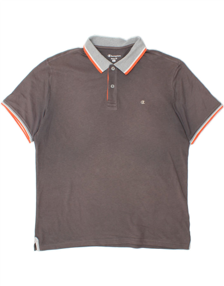 CHAMPION Mens Heritage Fit Polo Shirt 2XL Grey Vintage Champion and Second-Hand Champion from Messina Hembry 