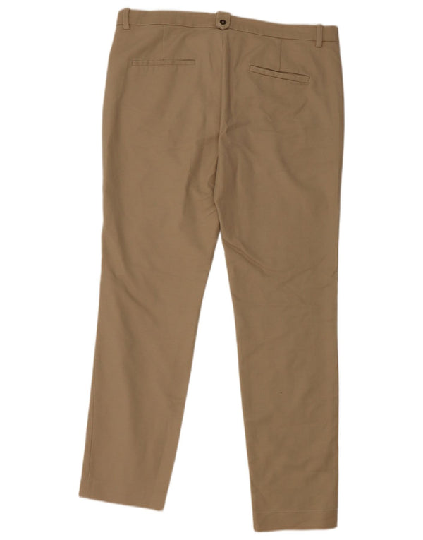Zara Damen Slim Chino-Hose EU 40 Medium W34 L27 Beige Baumwolle