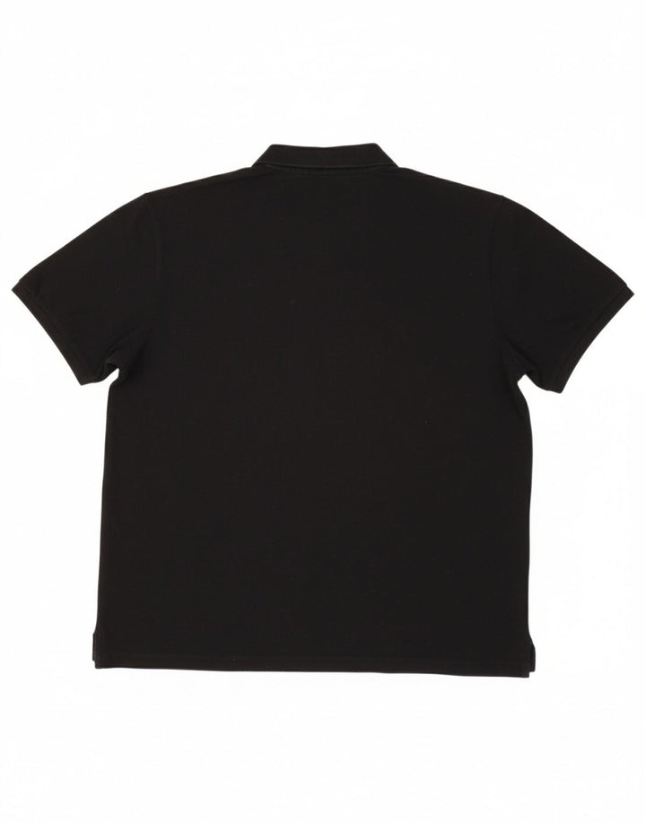 JACK & JONES Mens Polo Shirt 2XL Black Cotton