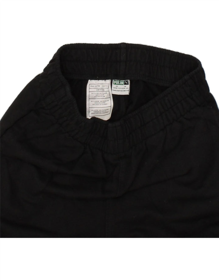 PUMA Boys Graphic Tracksuit Trousers Joggers 10-11 Years Medium Black Vintage Puma and Second-Hand Puma from Messina Hembry 