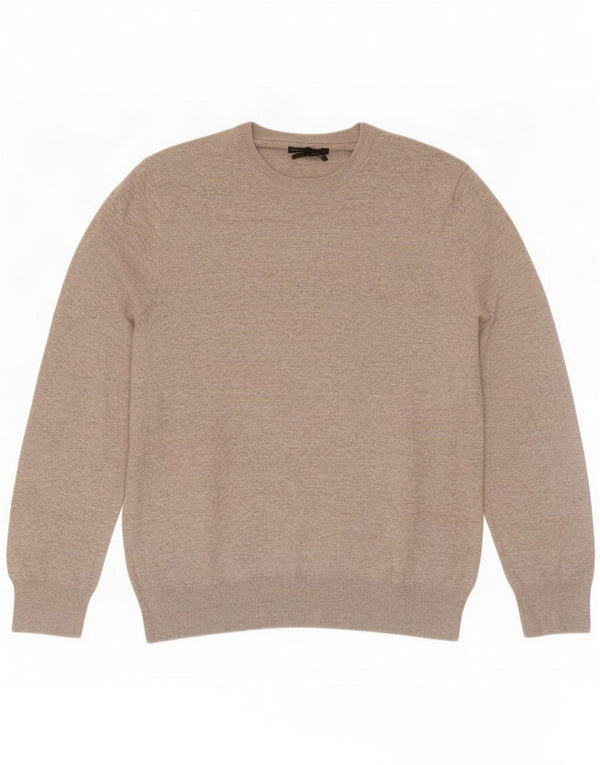 Marks & Spencer Mens Crew Neck Jumper πουλόβερ Large Grey Flecked Cotton