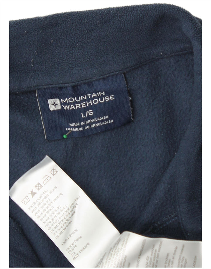 MOUNTAIN WAREHOUSE Herre lynlås hals fleece jumper stor marineblå polyester