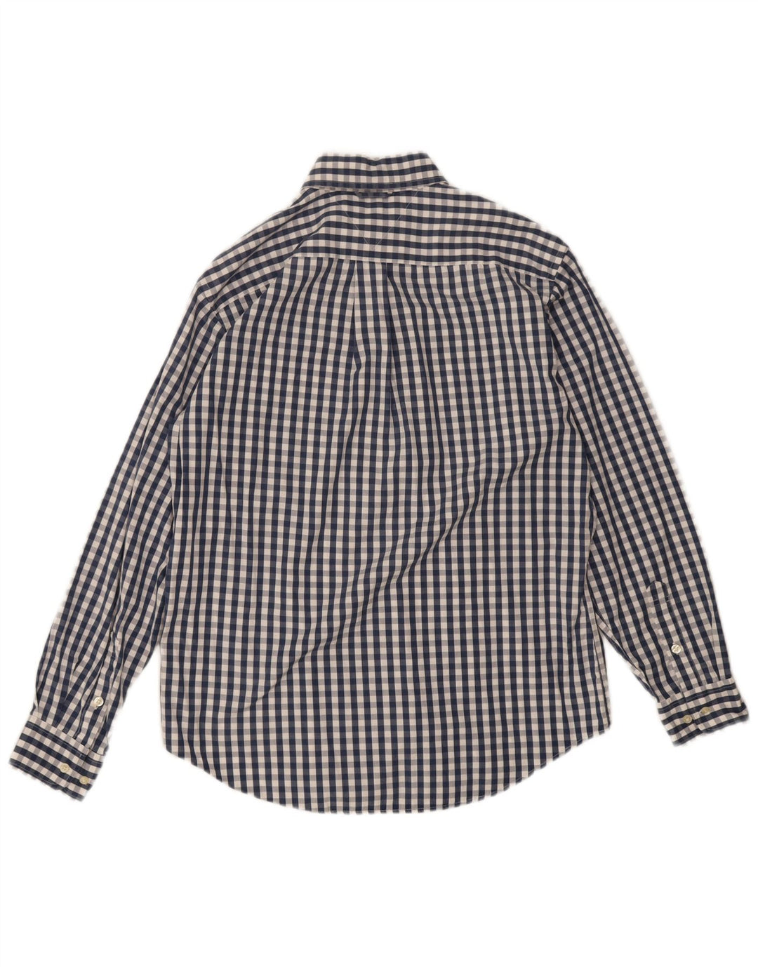 Tommy Hilfiger Mens Shirt Medium Navy Blue Gingham Cotton