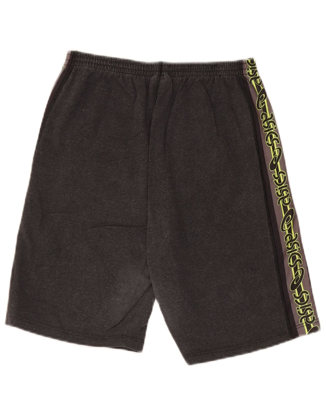 Asics Mens Graphic Sport Shorts XL Grey Cotton