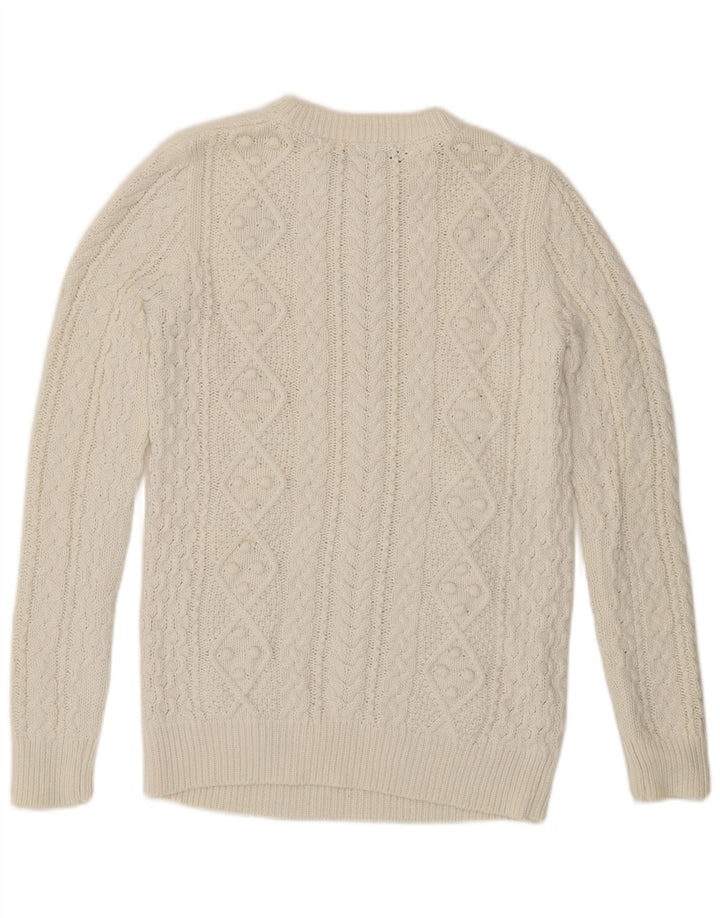 Zara Womens Boat Neck Jumper Sweater UK 10 Small White
