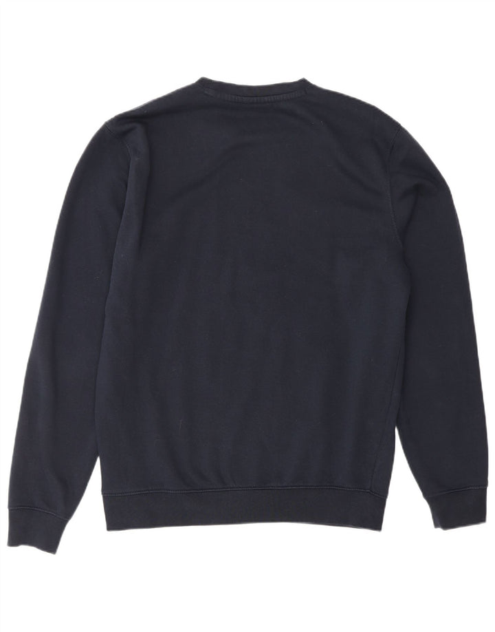 CHAMPION Mens Graphic Sweatshirt Jumper Small Navy Blue Cotton