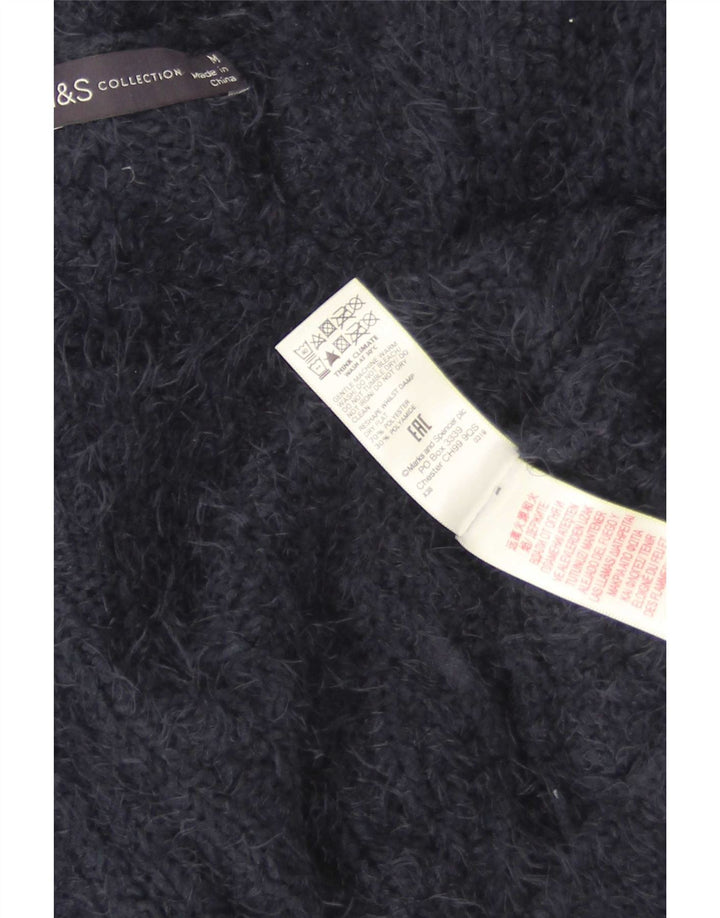 Maglione cardigan da donna Marks & Spencer UK 14 Poliestere blu navy medio