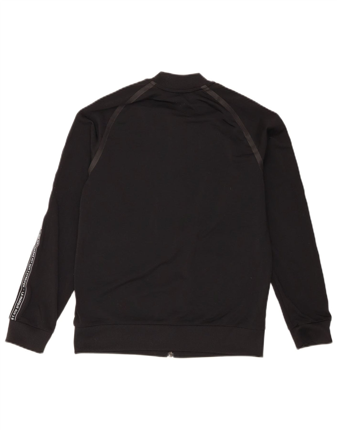 Adidas Boys Graphic Tracksuit Top Jacket 11-12 Years Black Polyester