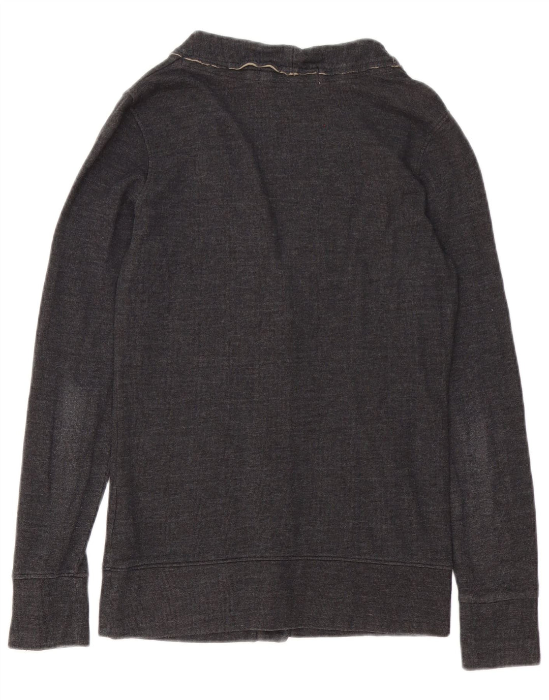 Guru Mens Cardigan Sweater Small Grey Cotton