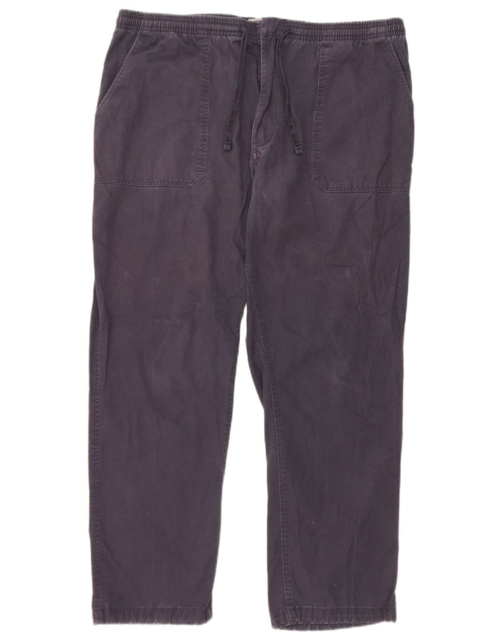 Marks & Spencer Mens Regular Chino Trousers W39 L29 Navy Blue Cotton