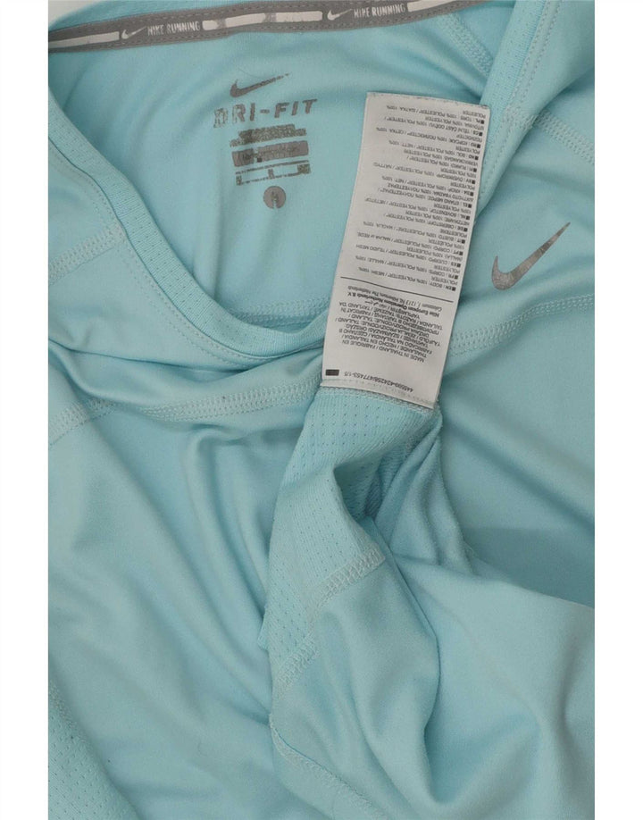 Damska koszulka Nike Dri Fit Top UK 10, mała niebieska, poliester