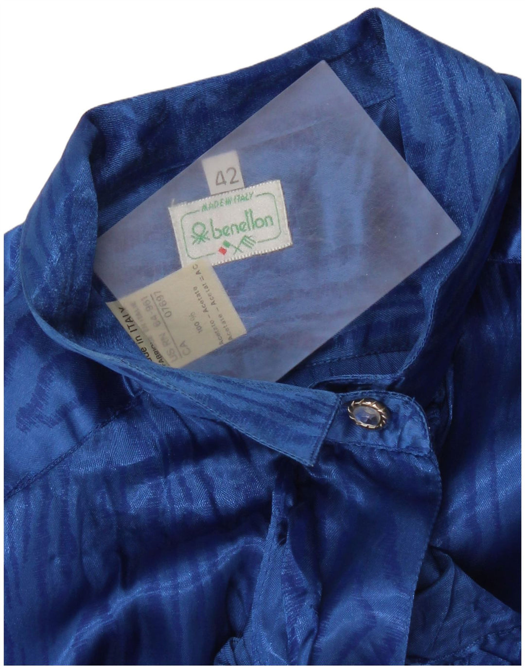 Camicetta da donna con motivo astratto Benetton IT 42 Blu medio
