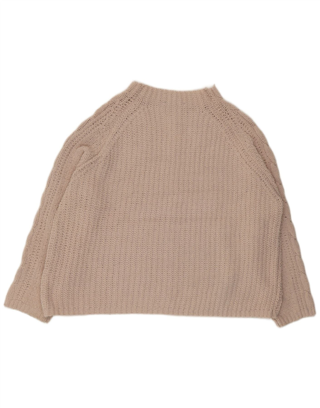 Marks & Spencer Dame Oversized Turtle Neck Jumper Sweater UK 18 XL Beige