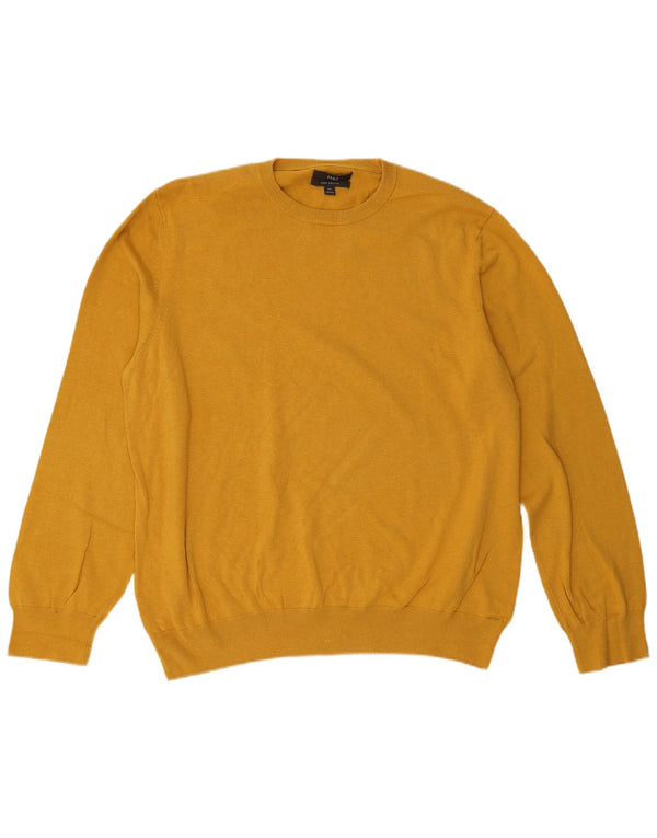 Marks & Spencer - Jersey de cuello redondo para hombre, talla 2XL, color amarillo