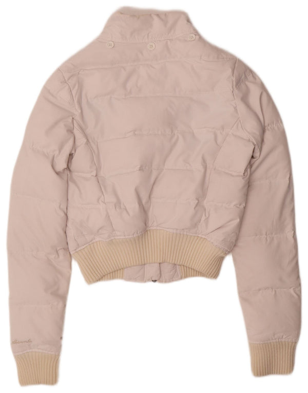 Abercrombie & Fitch Womens Crop Padded Jacket UK 10 Small White Nylon