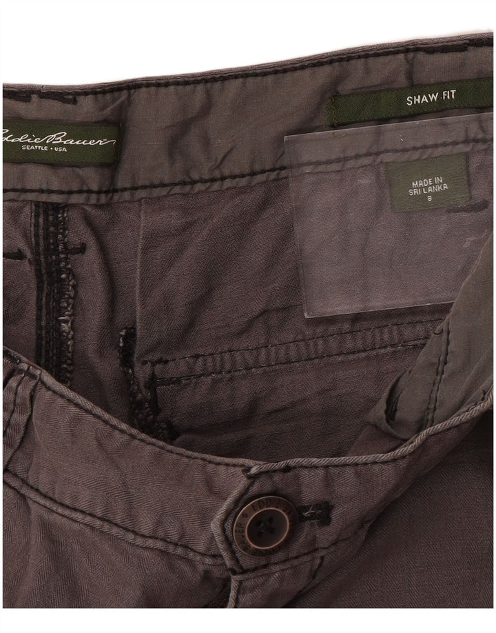 EDDIE BAUER Womens Straight Cropped Trousers US 8 Medium W32 L23 Grey