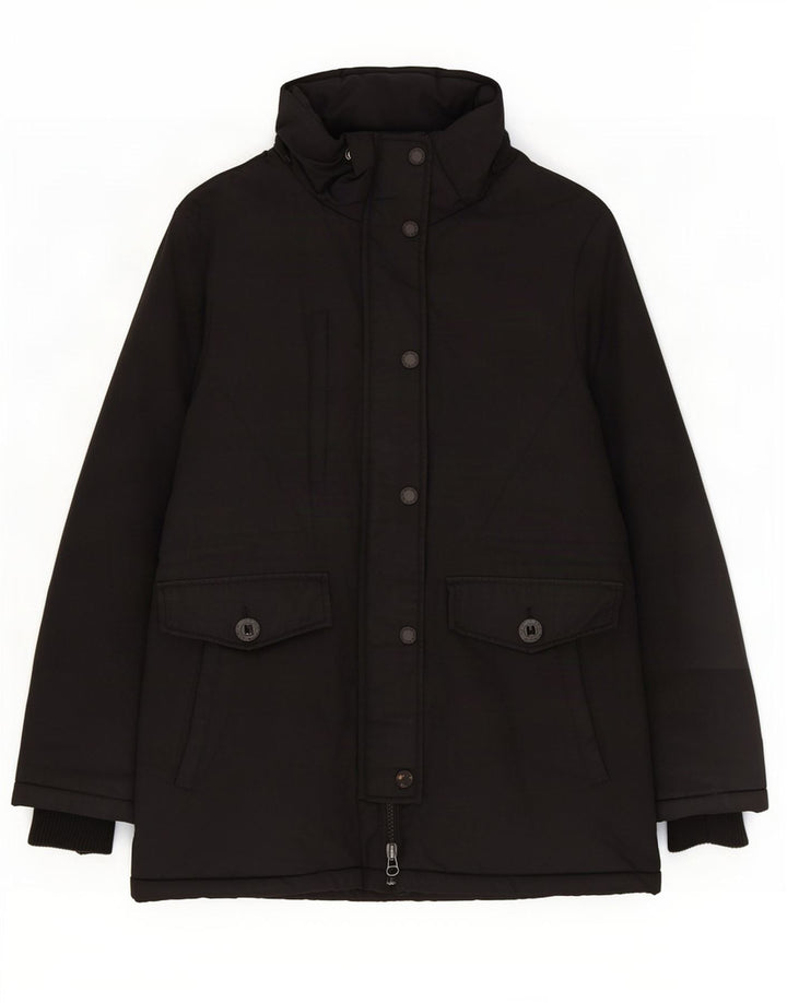 Damska kurtka parka Superdry UK 14, duża, czarna, poliester