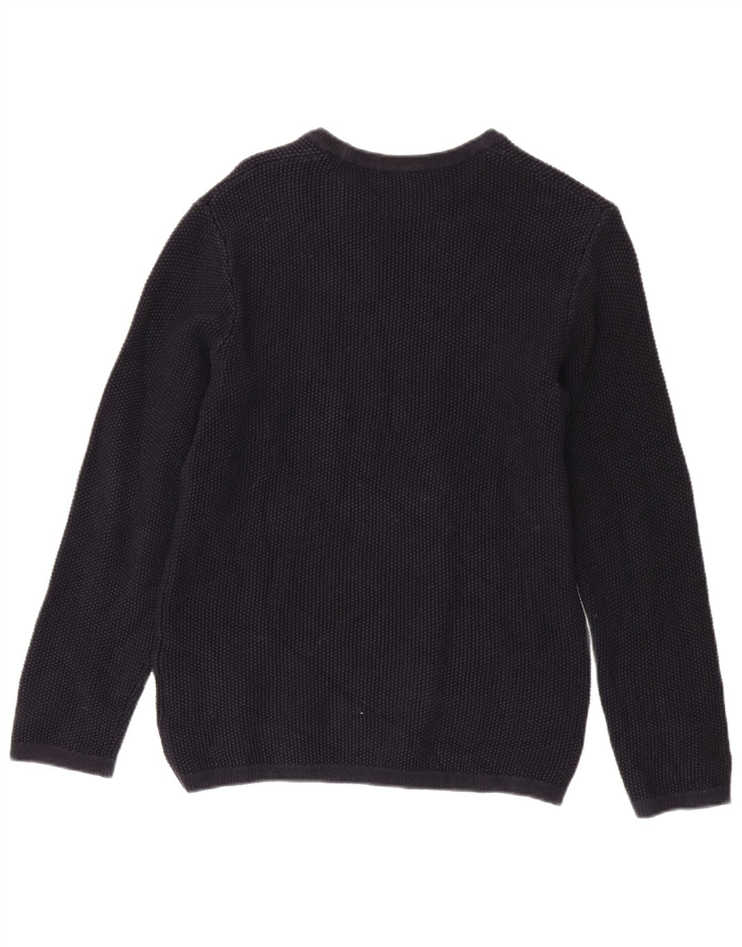 Cos Mens Boat Neck Jumper Sweater Small Navy Blue Cotton