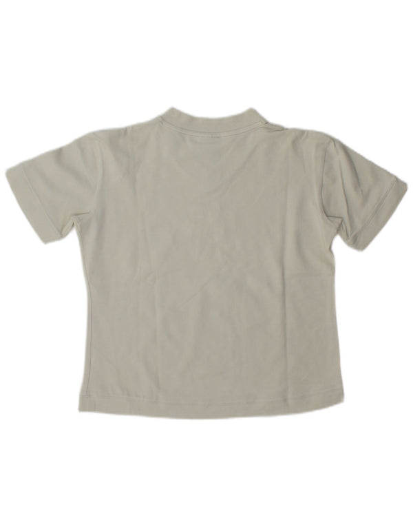 Nike Womens Crop Graphic T-Shirt Top UK 8/10 Small Grey Bomuld