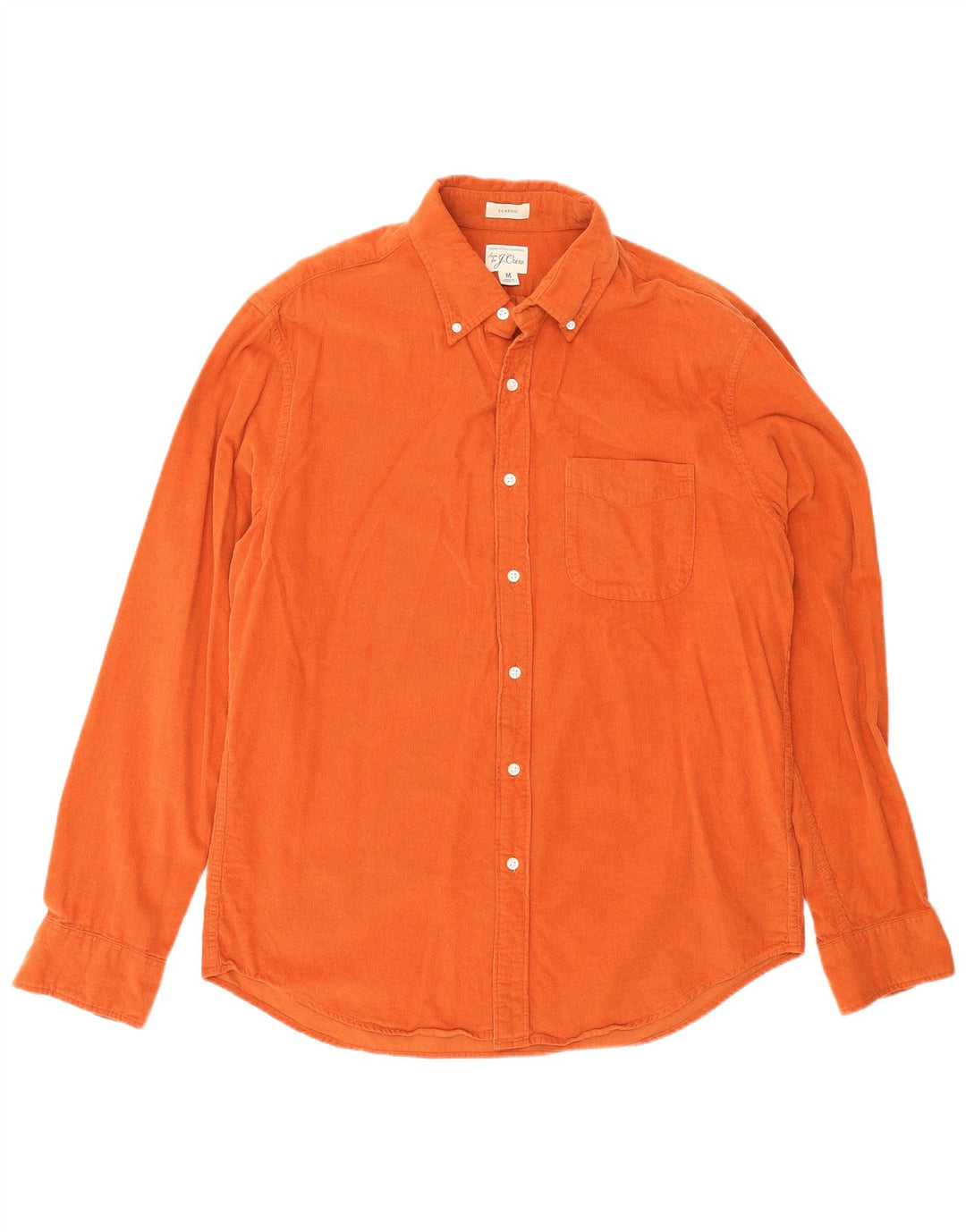 J. Crew Mens Classic Fit Shirt Medium Orange Cotton