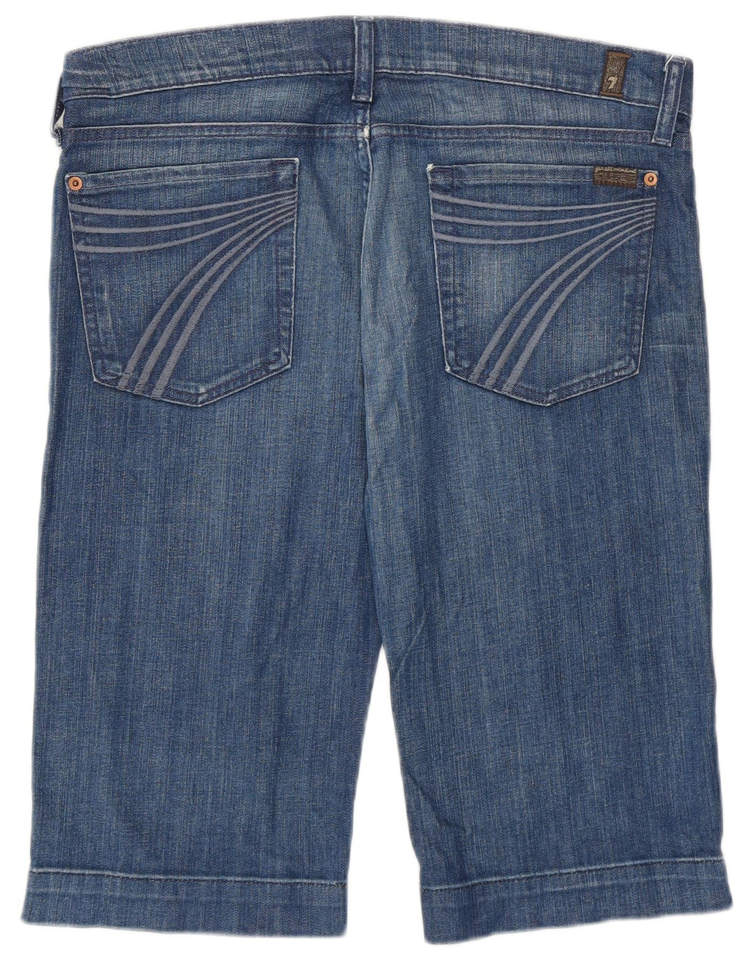 7 For All Mankind Womens Denim Shorts W31 Medium Blue Cotton