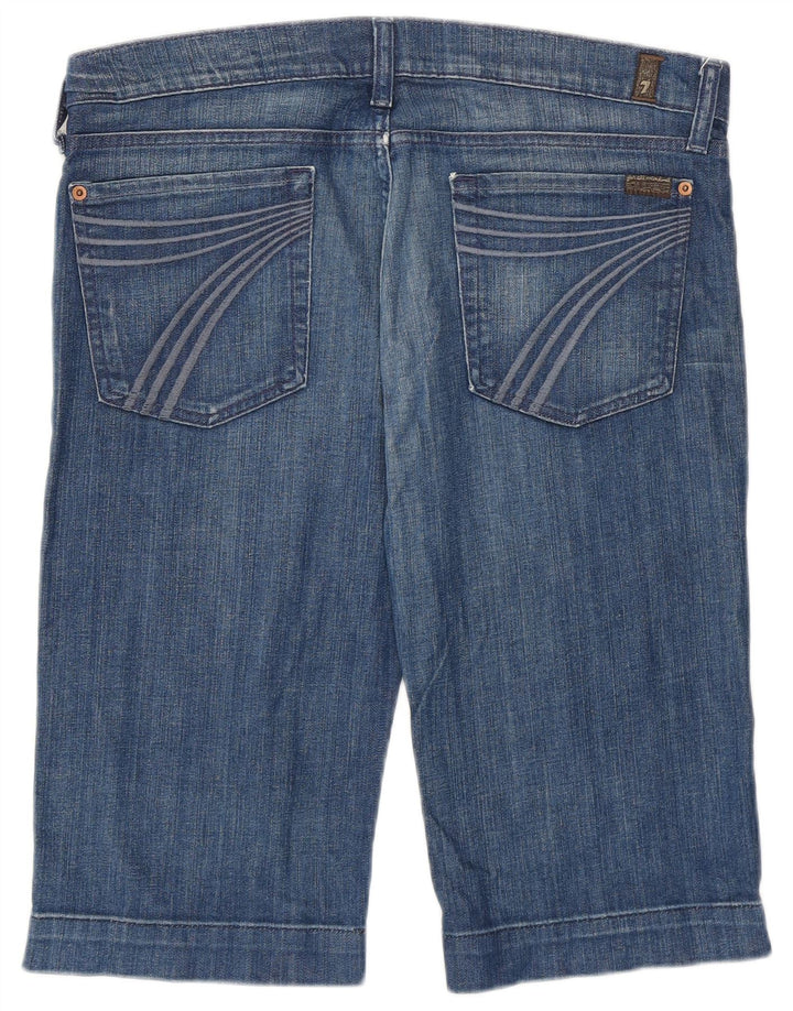 7 For All Mankind Womens Denim Shorts W31 Medium Blue Cotton
