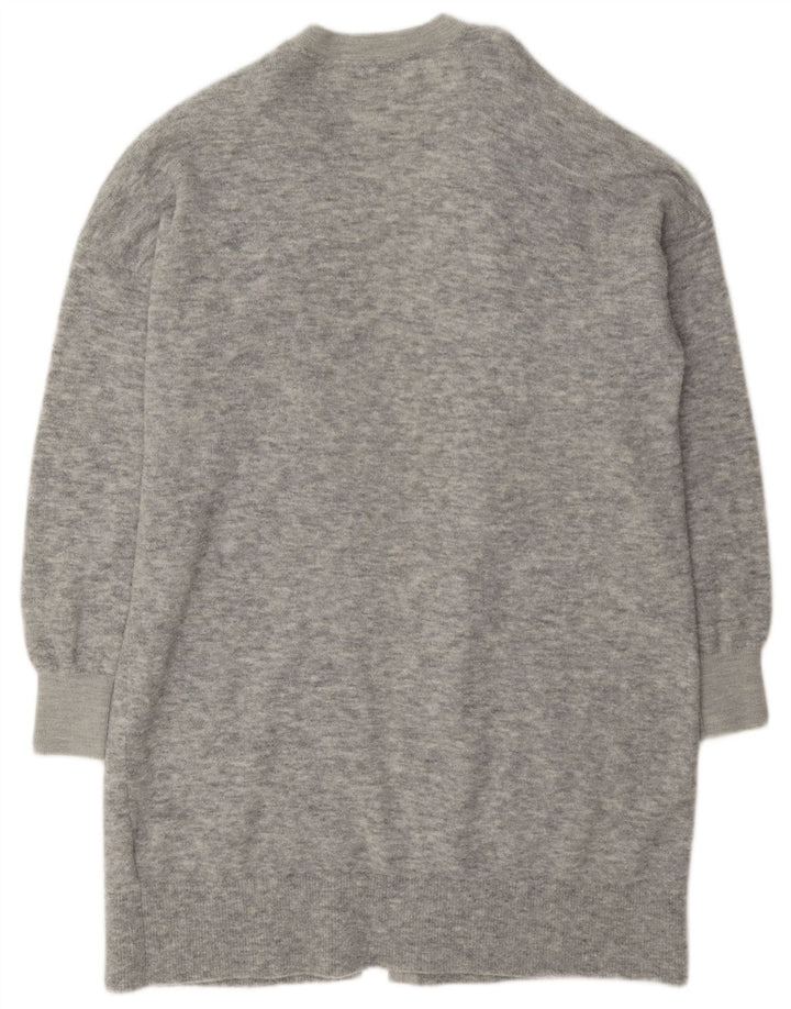 Tommy Hilfiger Womens Oversized Longline Cardigan Sweater UK 10 Small Grey