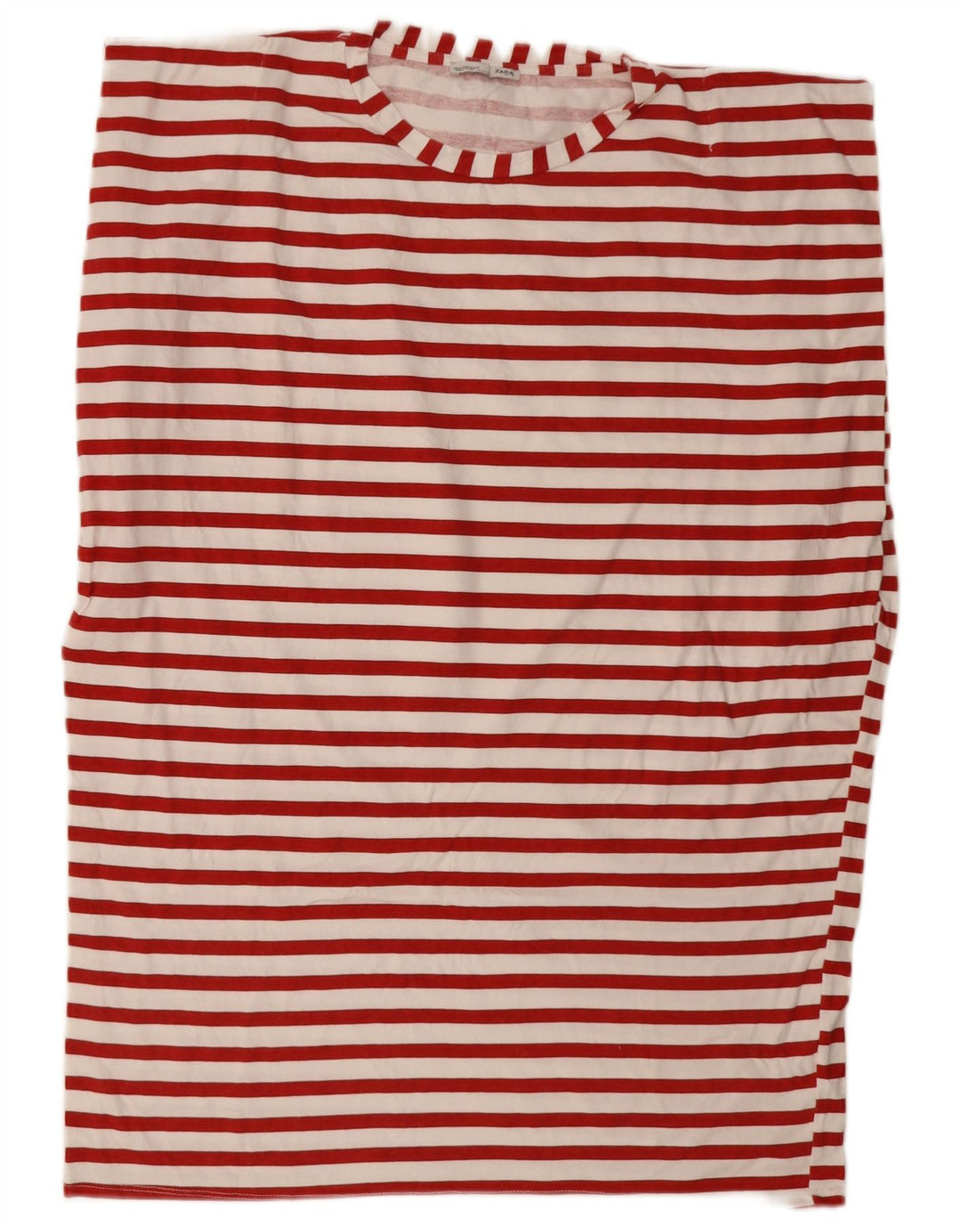 Zara Womens Oversized T-Shirt Dress UK 14 Medium Red Striped
