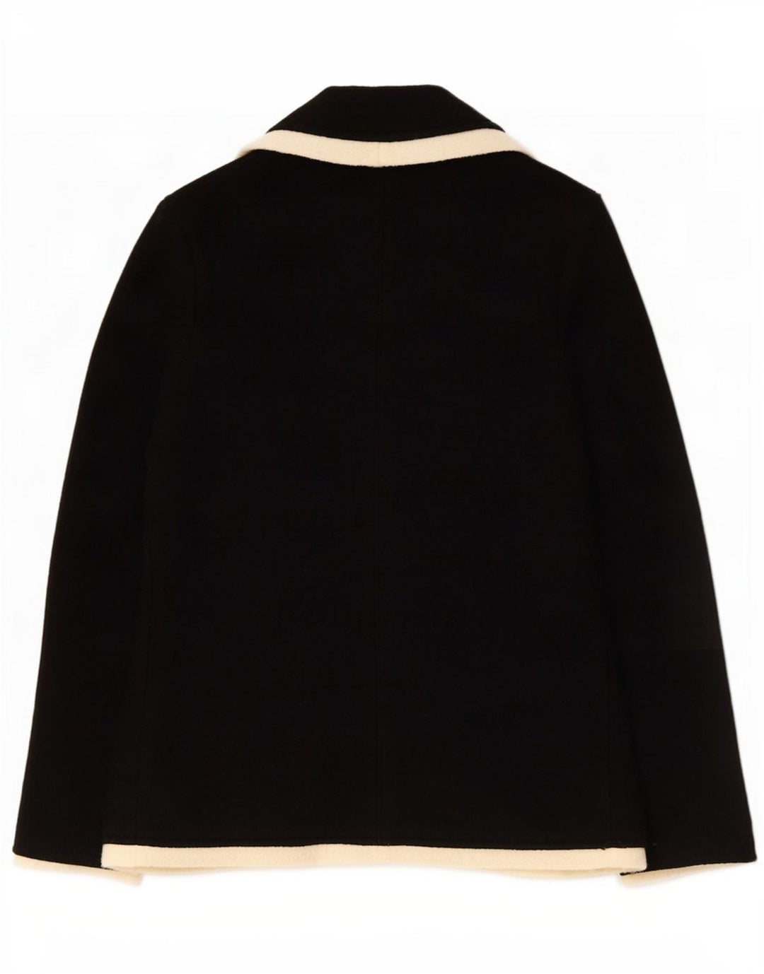 Zara Chaqueta Blazer De Punto De 2 Botones para Mujer UK 44 Grande Lana Negra