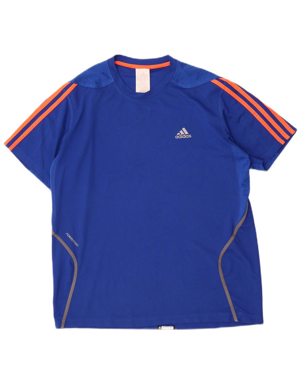 Adidas T-Shirt Homme Bleu Moyen Polyester