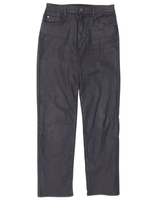 Massimo Dutti Damen gerade gewachste Freizeithose EU 36 XS W26 L27 Marine B