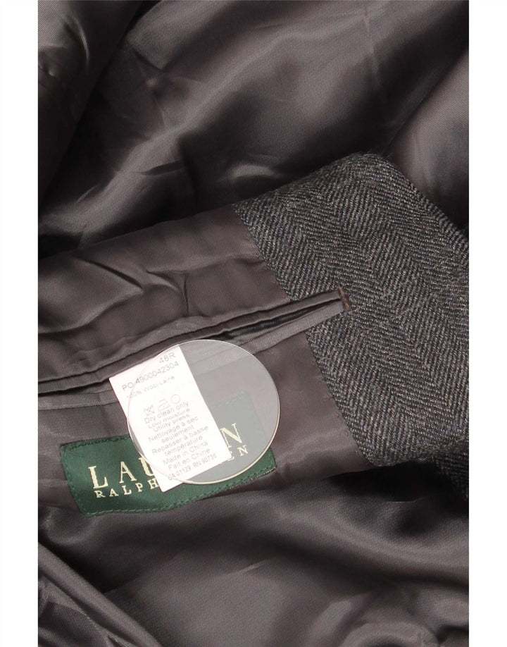 Jachetă pentru bărbați Ralph Lauren, cu croială regulată, UK 48 3XL Gri Herringbone
