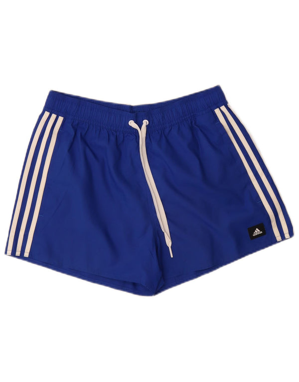 Pantaloncini sportivi Adidas da donna UK 12 medio blu navy poliestere