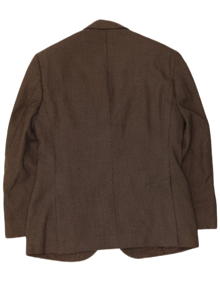 Jaqueta blazer masculina de 2 botões Marks & Spencer Reino Unido 38 xadrez marrom médio