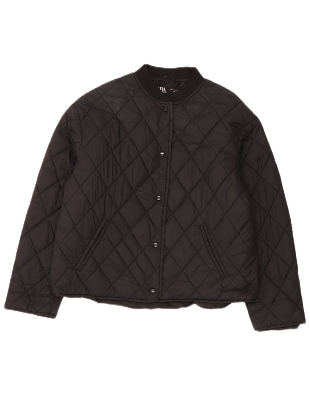 Jachetă matlasată supradimensionată pentru femei Zara UK 10 Small Black