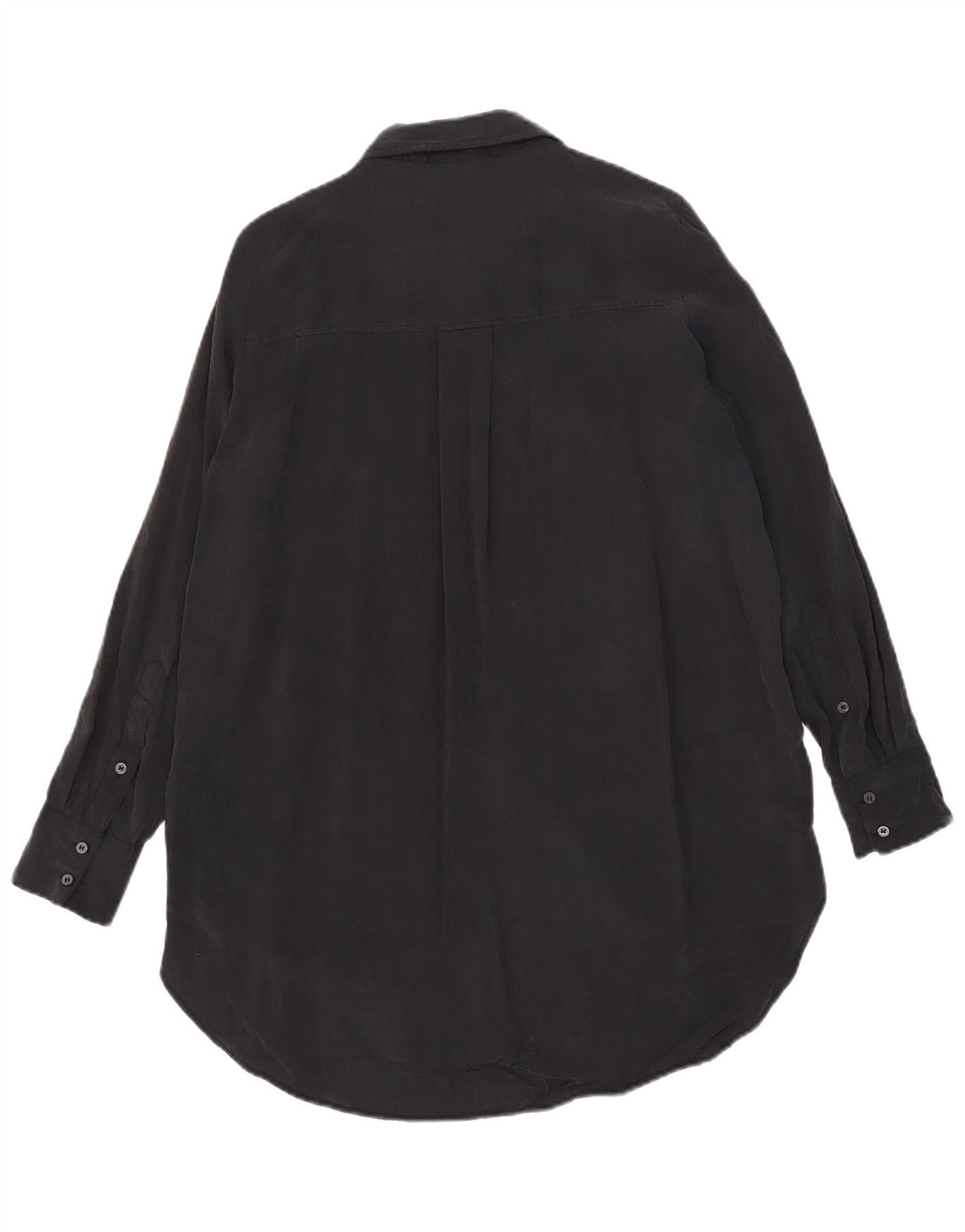 ZARA Womens Shirt Dress UK 14 Medium Black Modal