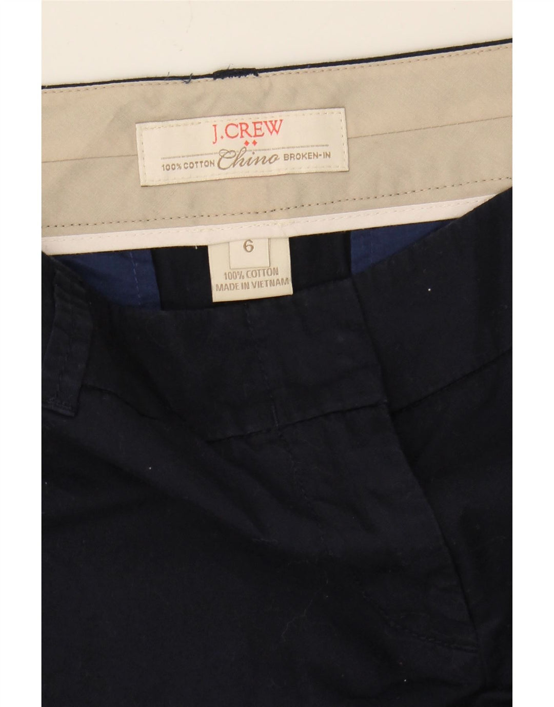 J. CREW Womens Chino Shorts US 6 Medium W32  Navy Blue Cotton Vintage J. Crew and Second-Hand J. Crew from Messina Hembry 