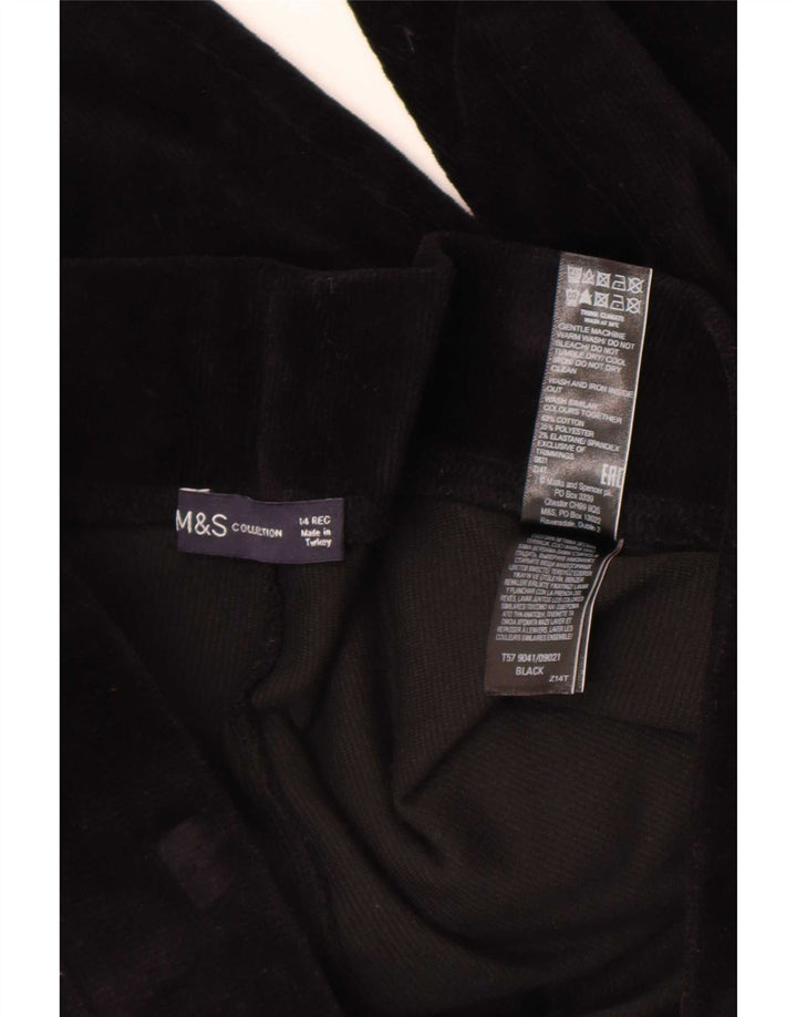 Marks & Spencer Womens Leggings UK 14 Large Black Cotton