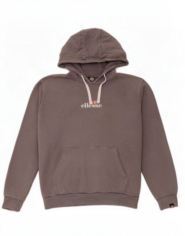 Ellesse Womens Hoodie Jumper UK 14 Medium Grey Cotton