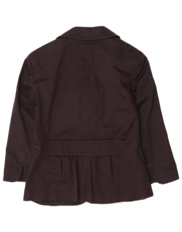 Max&Co. Damen-Blazerjacke mit 3 Knöpfen und 3/4-Ärmeln, UK 6 XS, schwarze Baumwolle