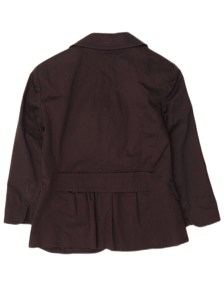 Max&Co. Womens 3 Button 3/4 Sleeve Blazer Jacket UK 6 XS Black Cotton