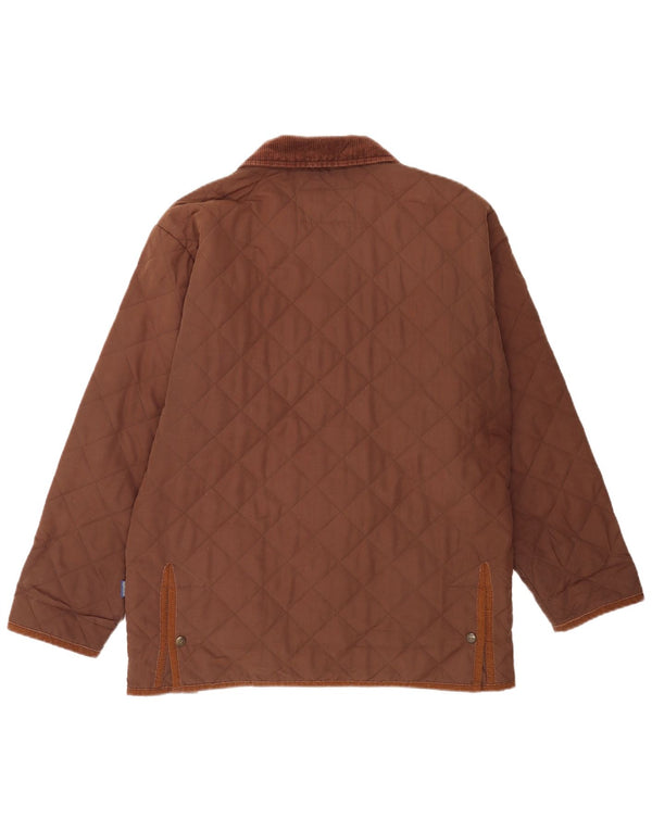 Chaqueta acolchada vintage para hombre UK 40 Large Brown