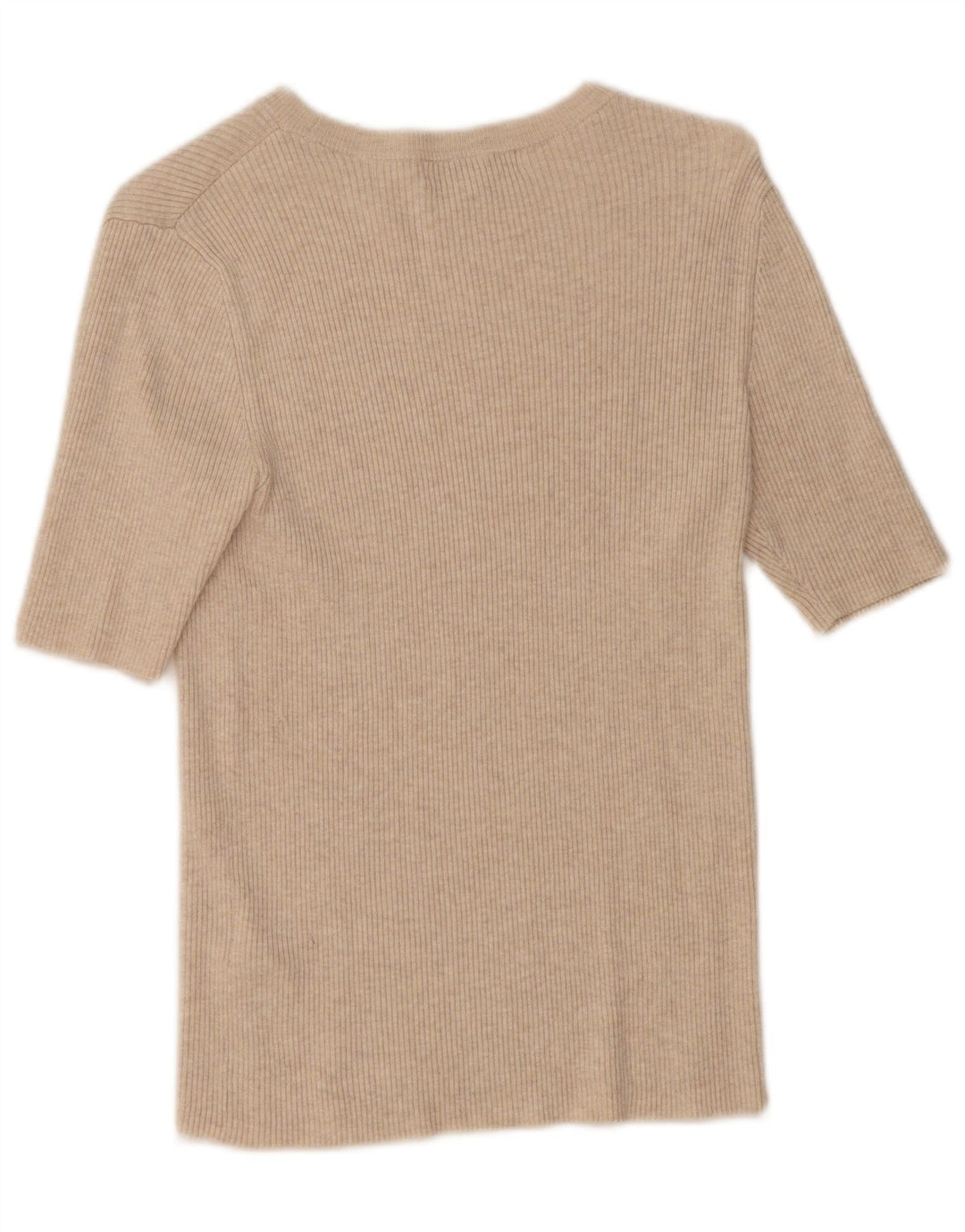 Marks & Spencer Womens T-Shirt Top UK 12 Medium Beige Viscose