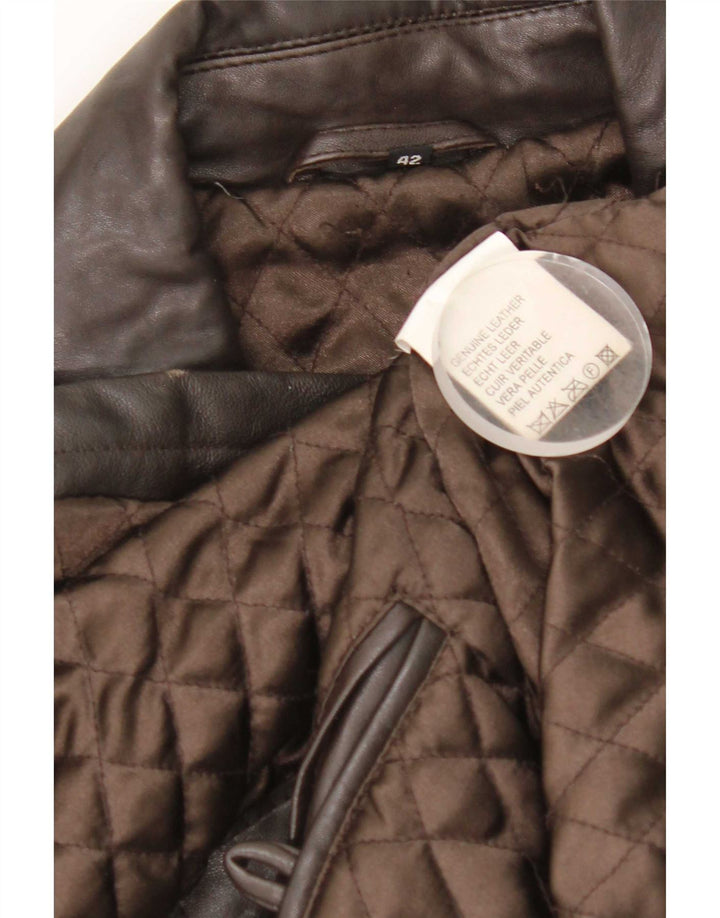 Maddox Womens Loose Fit Ledermantel EU 42 Large Braun