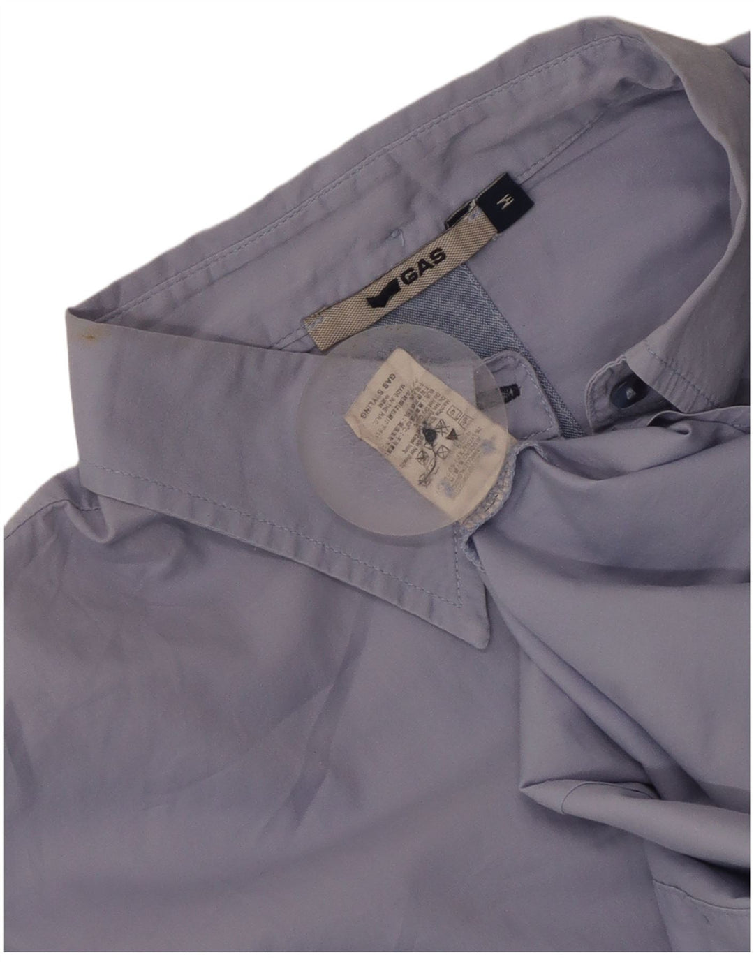 Gas Womens Shirt UK 14 Medium Blue Cotton